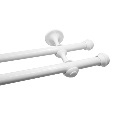 KIT CORTINA 19MM DUPLO BRANCO 2 METROS - ALUMAV