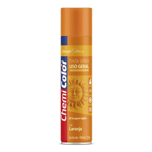 TINTA SPRAY USO GERAL LARANJA 400ML - CHEMICOLOR