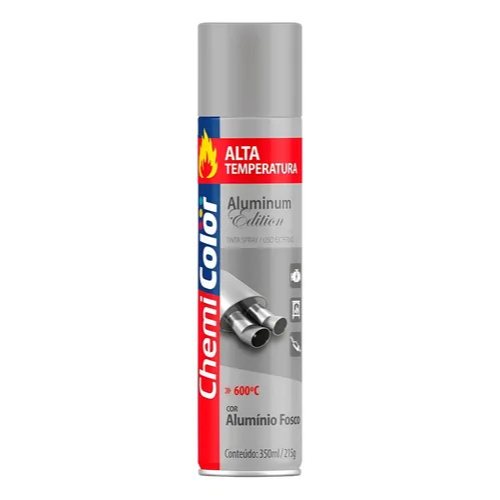 TINTA SPRAY A.TEMPERATURA ALUMINIO 350ML CHEMICOLOR