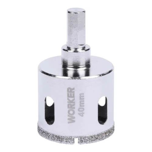 SERRA COPO DIAMANTADA 40MM PORCELANA/VIDRO - WORKER
