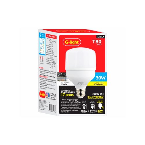LÂMPADA DE LED BULBO 50W 6500K - G-LIGHT