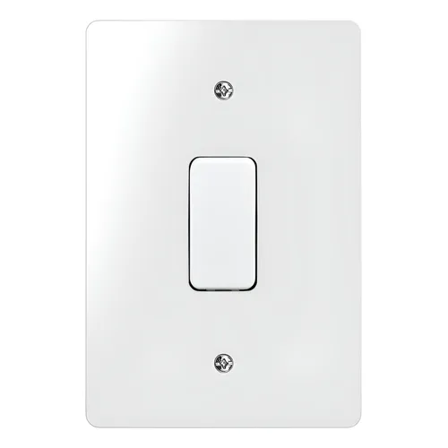 CONJUNTO 1INT SIMPLES VERTICAL 6A250V 4X2 BRANCO - MARGIRIUS