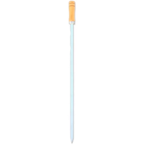 ESPETO AÇO GALVANIZADO SIMPLES LARGO REFORCADO CABO MADEIRA  -HANNAH