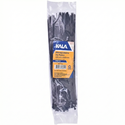 ABRACADEIRA NYLON 4,8X300 PRETA - KALA