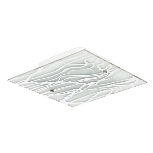 PLAFON  Q. 30CM 2XE27 ESPELHADO AC. CR. BRANCO