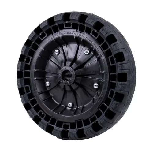 Roda-Carrinho-de-Mao-Flexivel-320mm-Eixo-Universal-WORKER PNEU FLEX PARA CARRINHO DE MÃO - WORKER