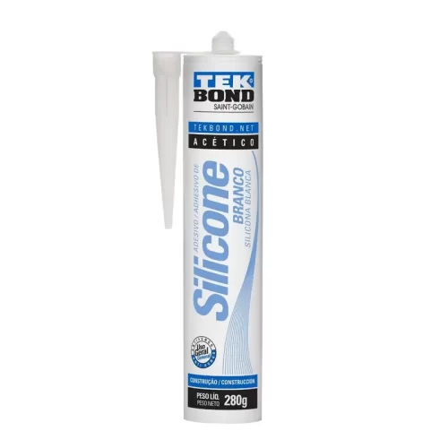 SILICONE ACETICO 256G BRANCO - TEK BOND