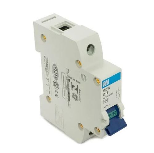 16A16154009031640805977 DISJUNTOR DIN CURVA C 1X16A 3KA - WEG