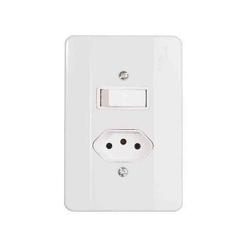 967076_1 ML 1 TECLA SIMPLES + TOMADA 20A 39210 - MILENIUM