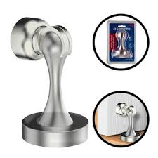 TRAVA PORTA PISO MAGNÉTICO INOX ESCOVADO BLISTER - SOPRANO