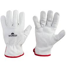 LUVA VAQUETA BRANCA TAMANHO G