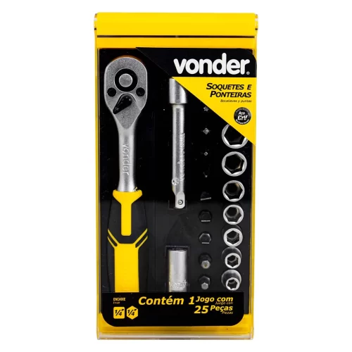 JOGO SOQUETE 1/4 25PC - VONDER