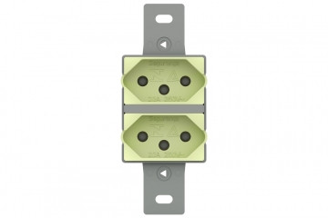 pq_j4qirt LUMIBRAS TOMADA C/ HASTE RETANG 2P+T 20A DUPLA - DZ