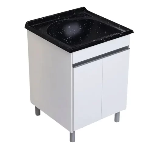 c0671879536b70d91b67dfa87d6f5ca8 ARMÁRIO KIT LAVANDERIA AMELIA COM TANQUE 61,5X61 CM PP - AJR