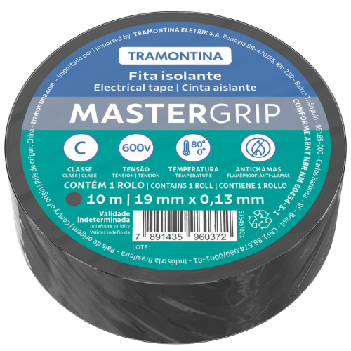 foto_21890_12361.jpg FITA ISOLANTE PRETA 19MM 10 METROS - TRAMONTINA