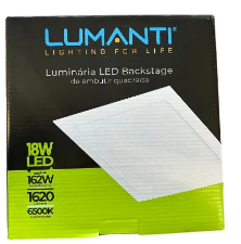 foto_22130_12258.jpg LUMINÁRIA DE LED EMBUTIR QUADRADA PRETA 18W 6500K - LUMANTI