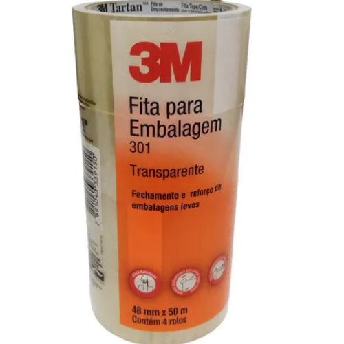 FITA ADESIVA TRANSPARENTE 48MMX50M - 3M