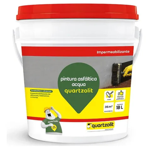 PINTURA ASFÁLTICA ACQUA 18 LITROS - QUARTZOLIT