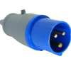 PLUG INDUSTRIAL 2P+T 16A AZUL - SOPRANO