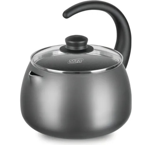 foto_23704_12535.jpg CHALEIRA FLORA COM TAMPA DE VIDRO 2L ALUMINIO GRAFITE - MTA