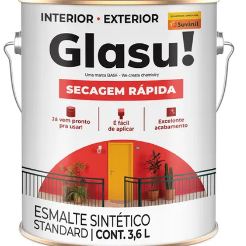 TINTA ESMALTE GLASU BRILHANTE BRANCO 3,6L - SUVINIL