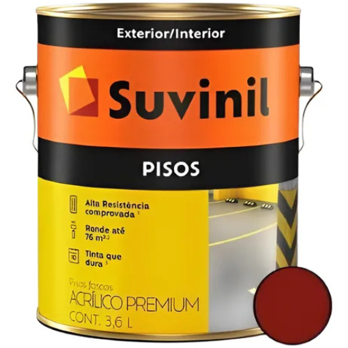 TINTA PISO VERMELHO  3,6L GM - SUVINIL