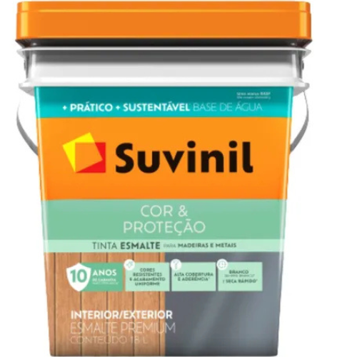 TINTA ESMALTADA AGUA BRANCO BRILHANTE 18L - SUVINIL