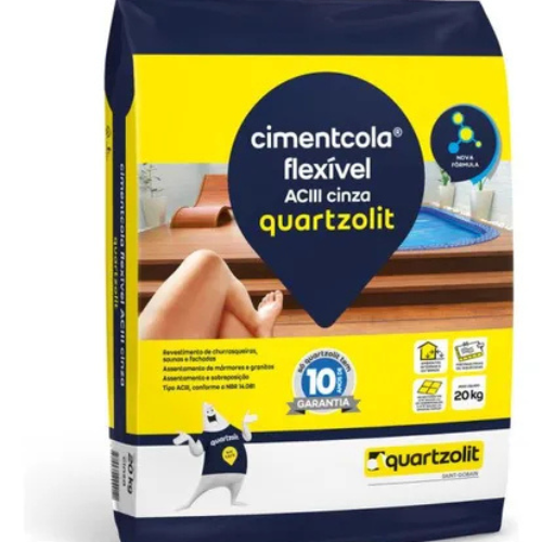 ARGAMASSA FLEXIVEL ACIII CINZA 20KG PL - QUARTZOLIT