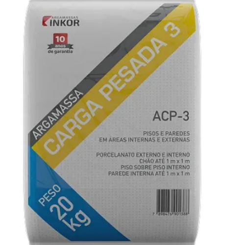 foto_25731_13057.jpg ARGAMASSA ACP III CARGA PESADA CINZA 20 KG 0151 - INKOR