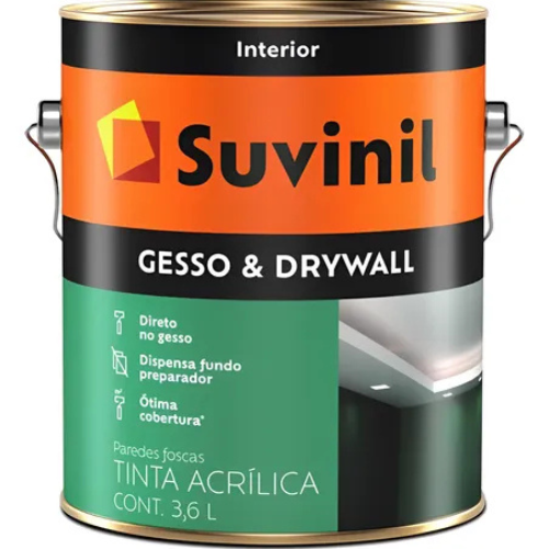 TINTA P/GESSO & DRYWALL SUVINIL  3,6LTS - SUVINIL