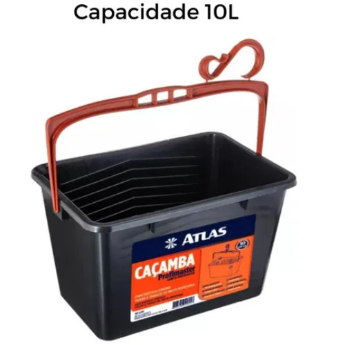 CACAMBA PARA PINTURA PRETA 10L - ATLAS