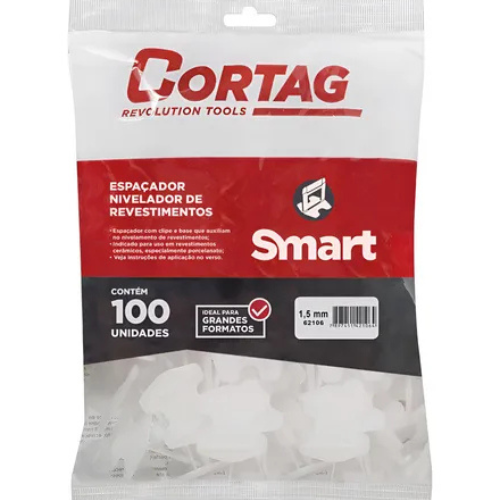 foto_27154_12448.jpg ESPACADOR NIVELADOR 1,5 MM SMART C/ 100 UN - CORTAG