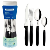 FAQUEIRO INOX 24PEÇAS IPANEMA PRETO - TRAMONTINA