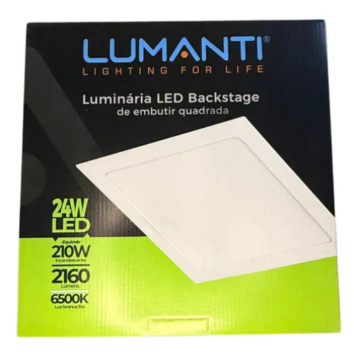 foto_28274_13243.jpg LUMINARIA EMBUTIR QUADRADA BRANCA FLAT LED 24W - LUMANTI