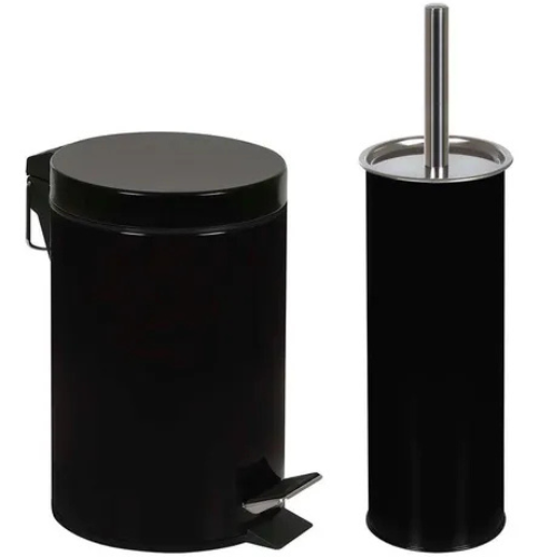 CONJUNTO AGATA LIXEIRA 3L E ESC HIG PRETO - MOR