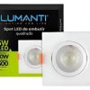 SPOT DE EMBUTIR QUADRADO BRANCO LED 5W 3000K - LUMANTI