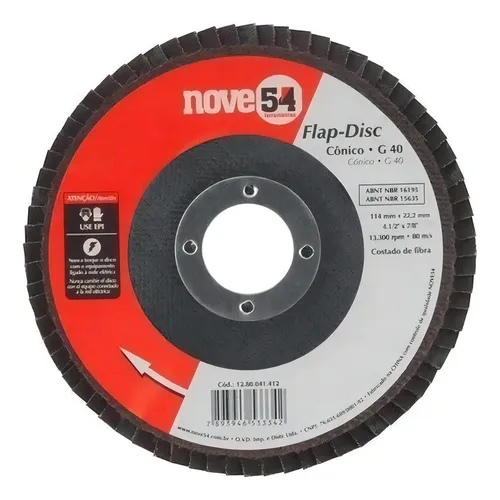 foto_28899_13066.jpg DISCO FLAP CONICO 4.1/2" G 40(C.FIBRA) - 954