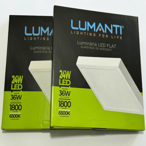 foto_28939_13294.jpg LUMIN SOBREPOR QUADRADA BRANCA FLAT LED 24W 6500K - LUMANTI