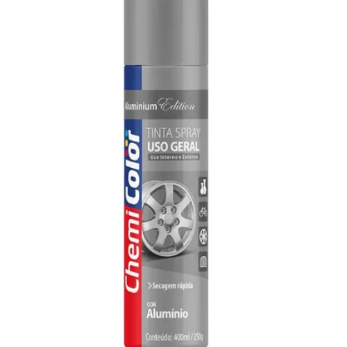 TINTA SPRAY USO GERAL ALUMÍNIO 400ML - CHEMICOLOR