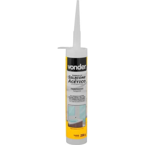 SILICONE ACETTICO BOR 256G BRANCO - VONDER