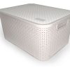 CESTO ORGAN RATTAN C/.TP 16 LT- BRANCO - 28X3