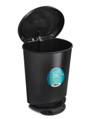 foto_25010_11551.jpg LIXEIRA COM PEDAL 20L PRETA - ARQPLAST