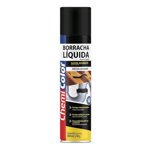foto_28699_13846.jpg BORRACHA LIQUIDA SPRAY PRETA 400ML 240G - CHEMICOLOR