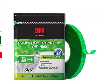 FITA DUPLA FACE VHB 25MMX20M - 3M