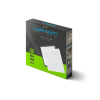 LUMINARIA EMBUTIR QUADRADA BRANCA FLAT LED 24W AUTOVOLT 3000K 292X292X7,5