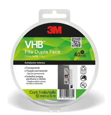 FITA DUPLA FACE 12MMX5M - 3M