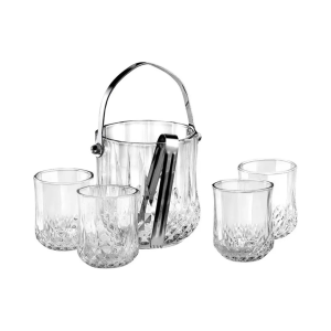 Conjunto Balde de Gelo com 4 Copos Pegador - BARROCO