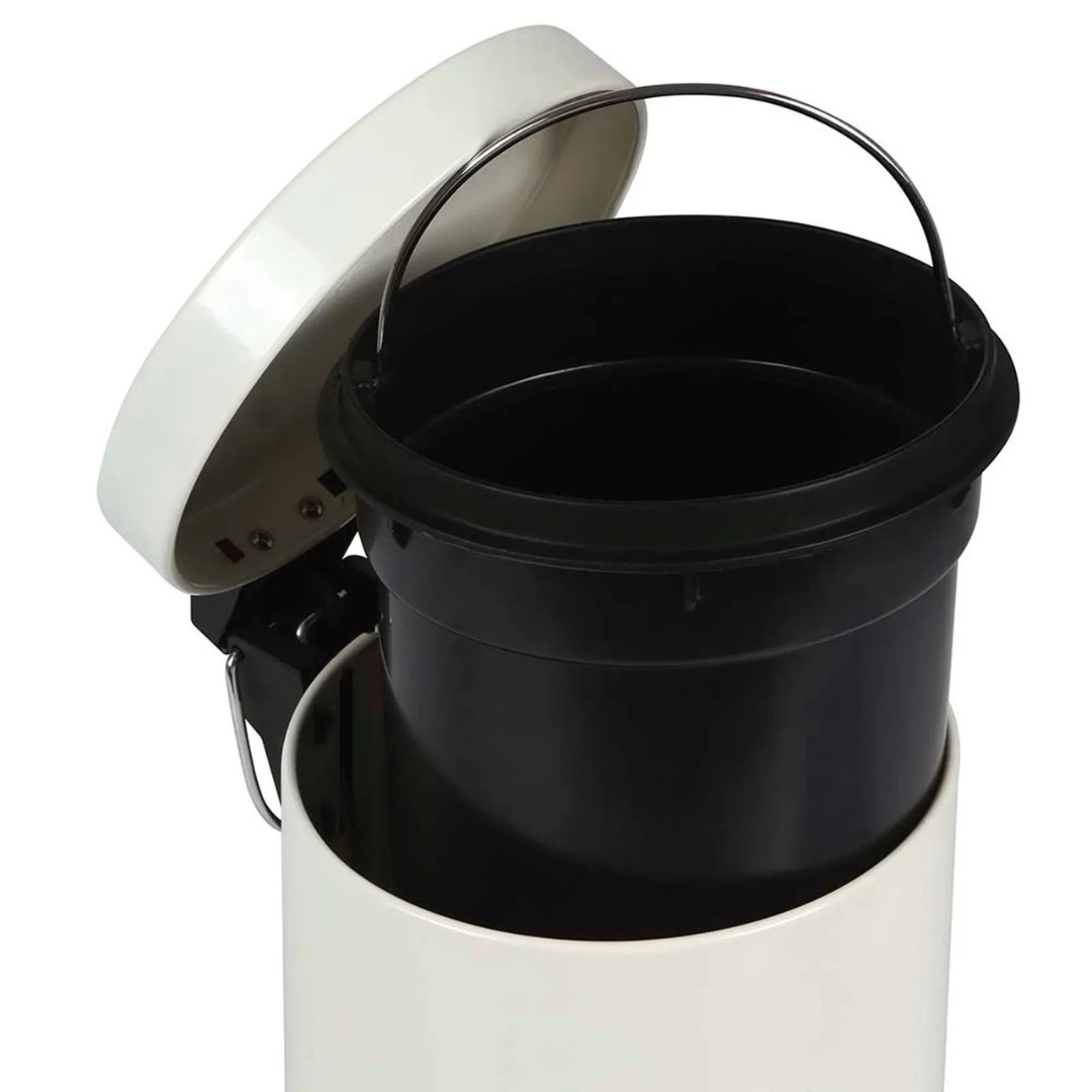 Lixeira Agata com Escova 3L Bege - MOR - Imagem 3