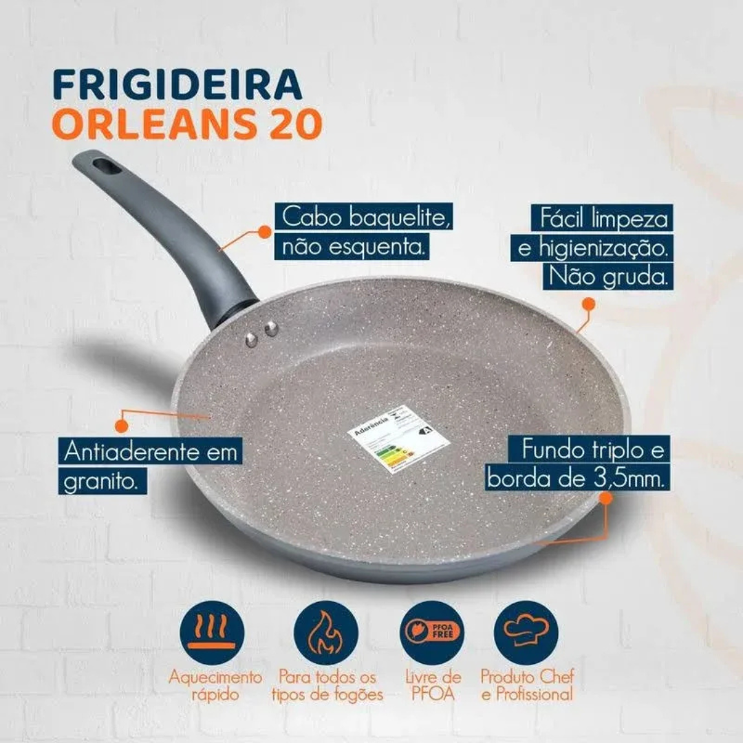 Frigideira Granito Orleans com Indução - Imagem 3