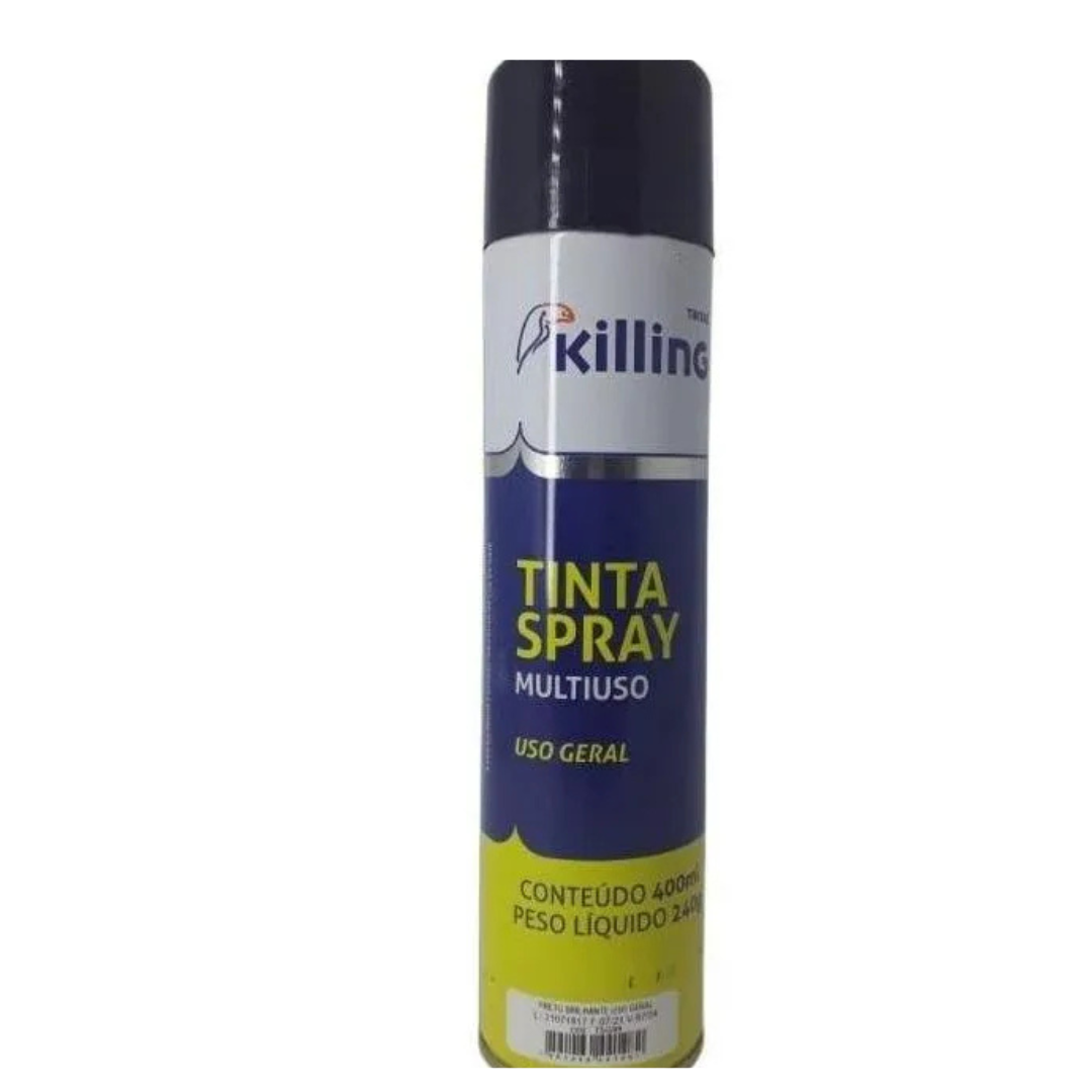 Tinta Spray Uso Geral Preto BrilhanteTSG99/D06 - KILLING